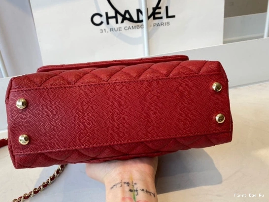 First Bag Ru CHANEL WITH TOP HANDLE FLAP BAG 0821
